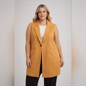 INC. International Concepts Women's Gold Duster Coat in size XXL